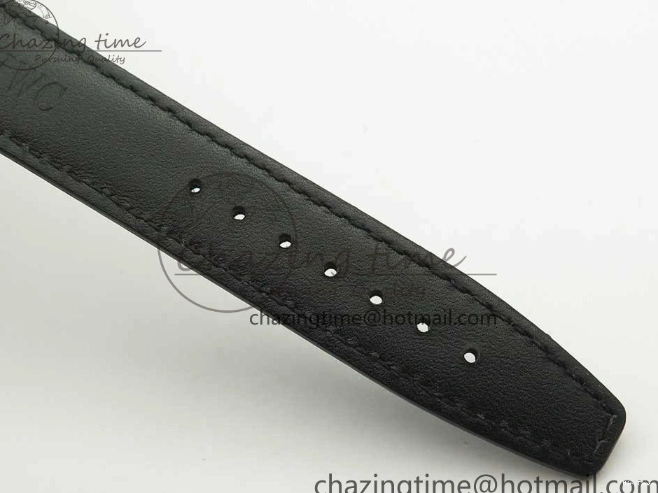 MIROTIME 0419 Portofino Automatic SS FKF 1:1 Best Edition White Dial SS Markers on Black Leather Strap A QuickDry 7138